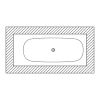 Hydromassage Bathtub Nubea 185 - Recessed