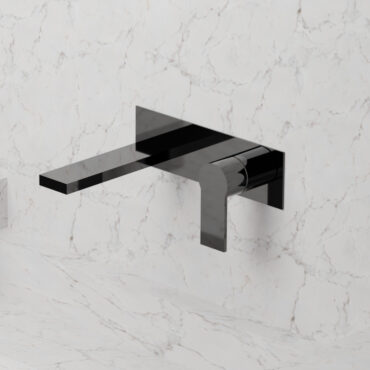 mitigeur de lavabo mural métal noir il quadro carimali