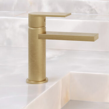 Mélangeur lavabo monotrou couleur champagne il quadro carimali