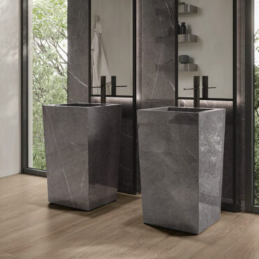 grafite fluid casalgrande padana freestanding porcelain stoneware washbasin