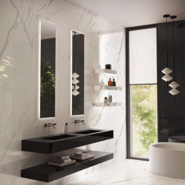lavabo in gres ossidiana doppia vasca clear casalgrande