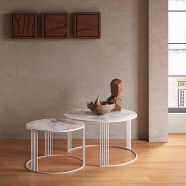 low coffee table gres calacatta extra steel structure twice casalgrande padana