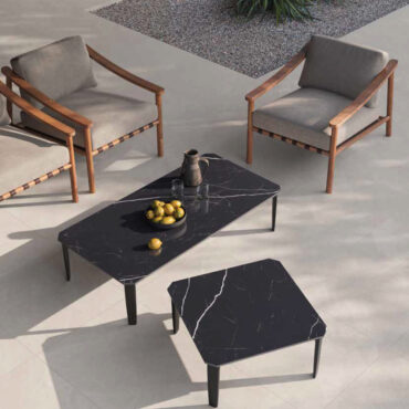 low porcelain stoneware coffee table strarry night form casalgrande padana