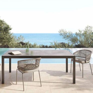 table de salon grès graphite métal verni régulier caslagrande padana