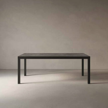 table de salon grès métal peint noir regular caslagrande padana