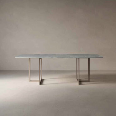table de salon grès cérame structure en acier laiton forme casalgrande padana