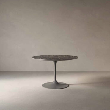 tavolo living tondo gres metallo nero ellipse casalgrande padana
