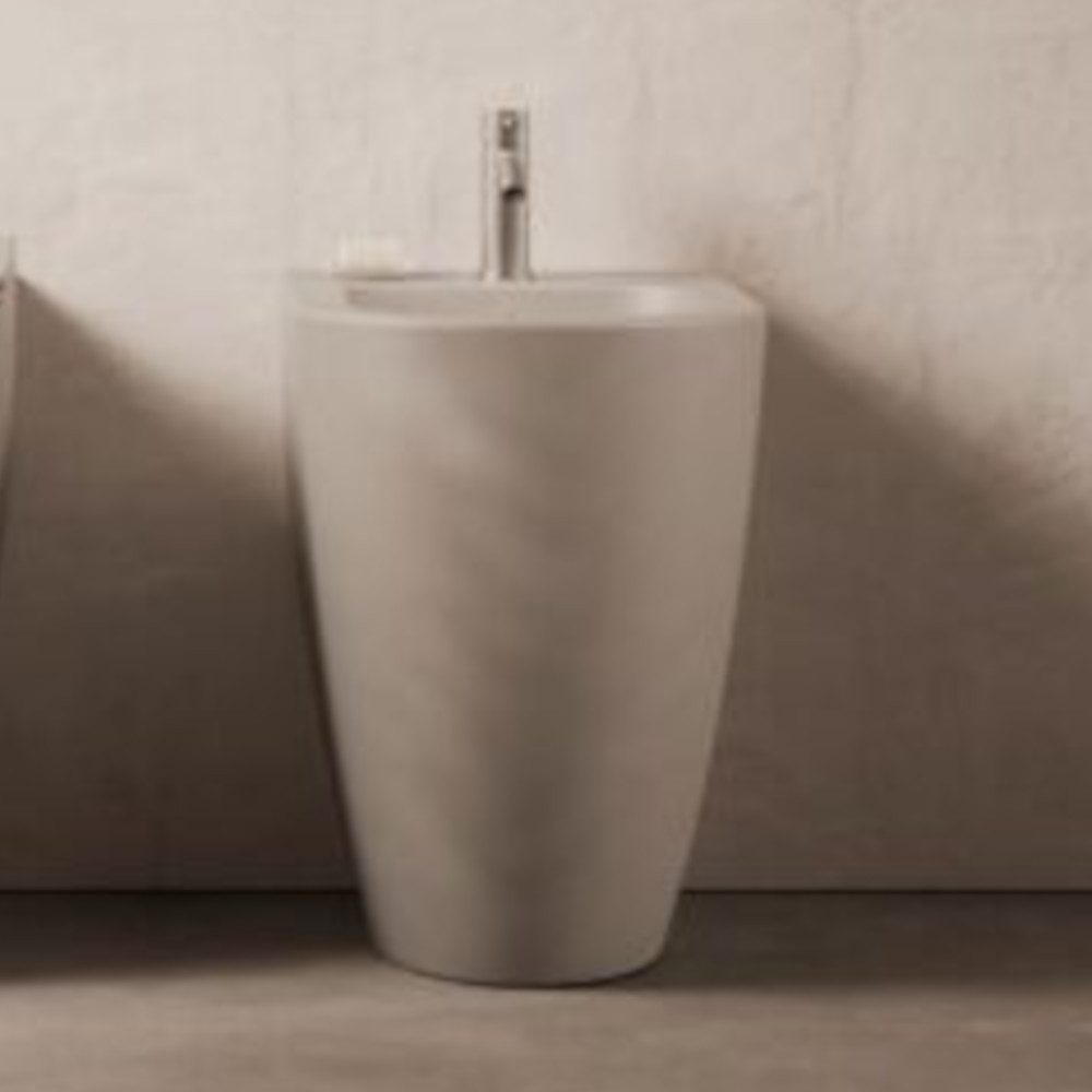 floor standing bidet ceramic matte gray form h 50 alice ceramics