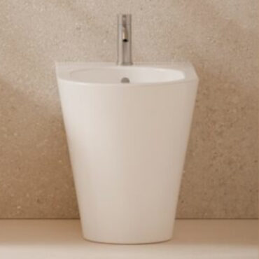 bidet da terra ceramica bianco lucido hide round alice ceramica