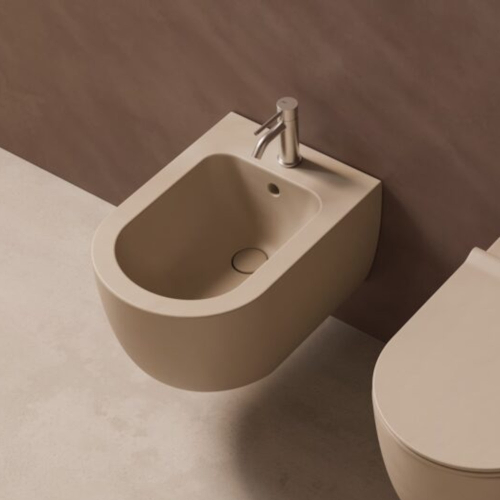 bidet suspendu céramique sable détail unique 50 alice ceramica