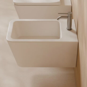bidet suspendu céramique blanc brillant hide square alice ceramica