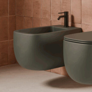 nur alice ceramica wall-hung bidet alpine green ceramic fixings