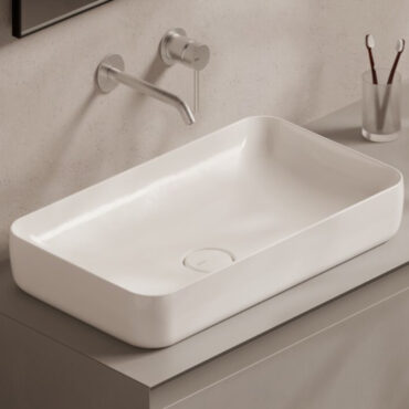 white form 60x35 alice ceramica built-in washbasin