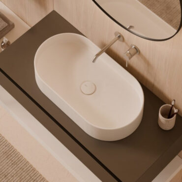 vasque à poser céramique blanc détail 65x35 hide alice ceramica