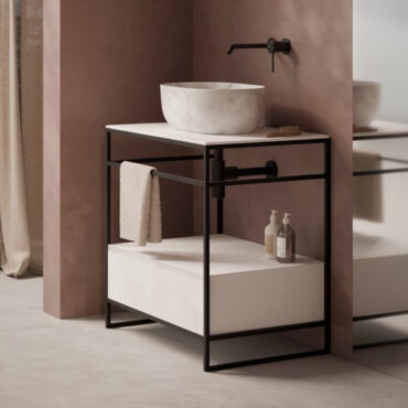 countertop washbasin ceramic colored carrara 45x31 alice ceramica