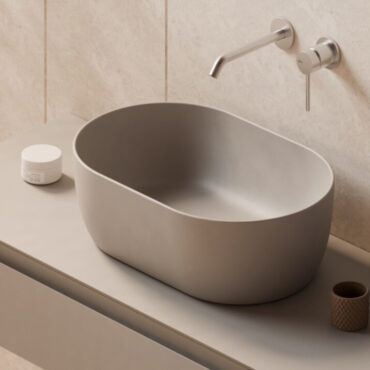 colorful ceramic countertop washbasin unica 55x35 alice ceramica