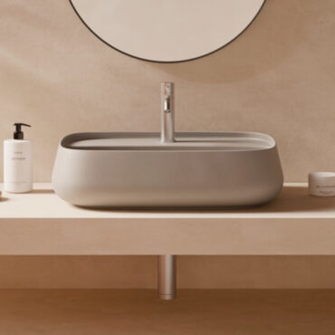 ceramic countertop washbasin with tap hole 60x45 nur plan alice ceramica