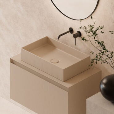 lavabo da appoggio sabbia hide 60x37 alice ceramica