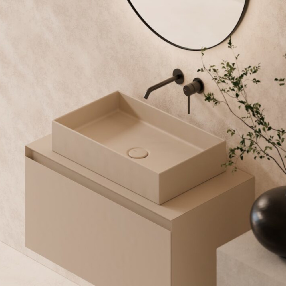 lavabo da appoggio sabbia hide 60x37 alice ceramica