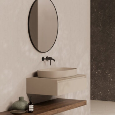 lavabo da incasso ceramica color sabbia 65x40 form alice ceramica