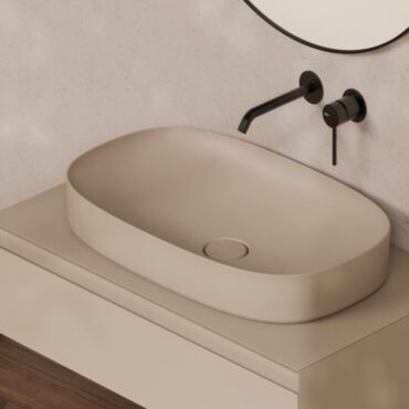 sand ceramic built-in washbasin 65x40 form alice ceramica