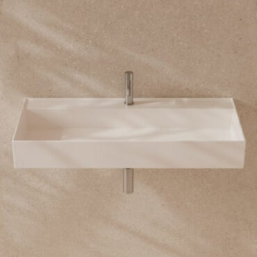 lavabo sospeso ceramica bianco lucido con foro hide 100x45 alice ceramica