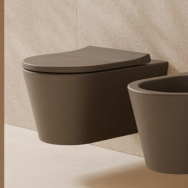 coffee color hide round alice ceramic wall-hung toilet