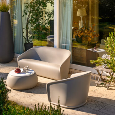 outdoor design sofa dove grey settembre plust