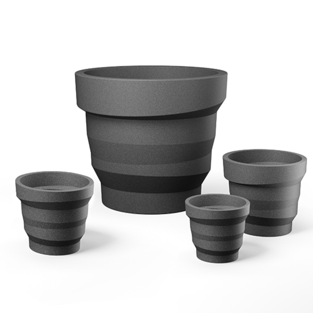 vase avec lumières matière plastique couleur granit rebelot plust