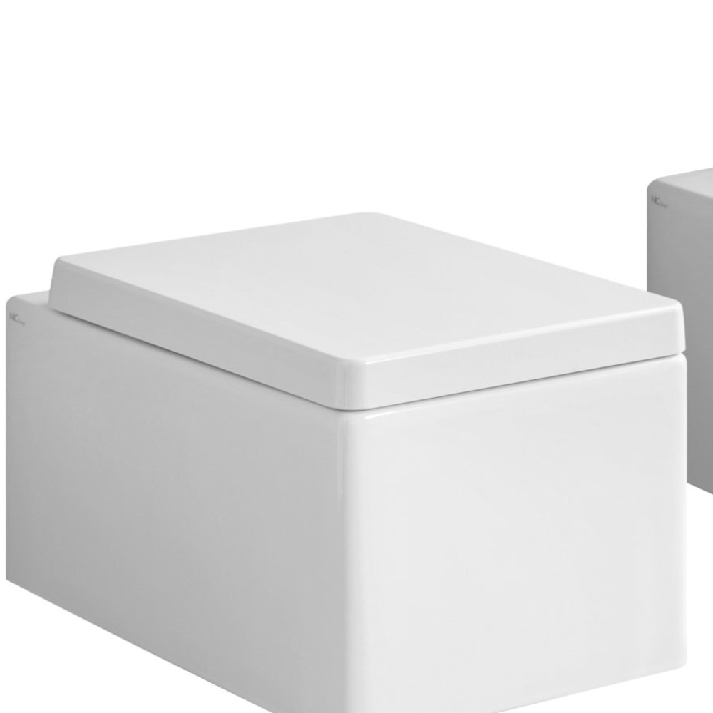 wc-sitz mit absenkautomatik soft-close weiß farbig detail cool nic design