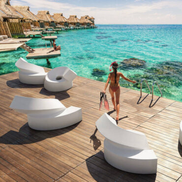 assise polyéthylène blanche colorée design outdoor twist plust